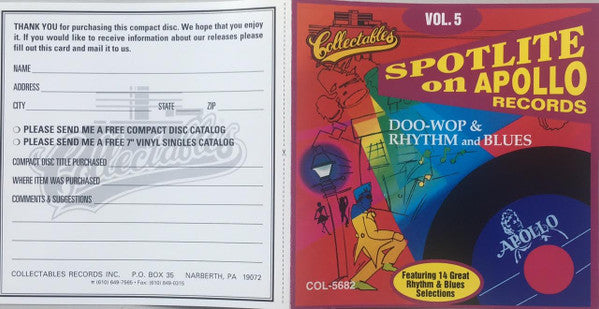 Various : Spotlite On Apollo Records, Volume 5 (CD, Comp)