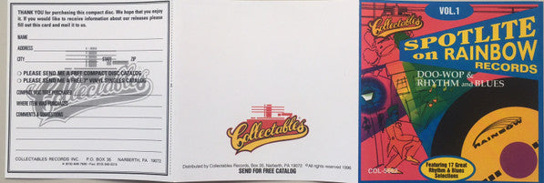 Various : Spotlite On Rainbow Records, Volume 1 (CD, Comp, RE)