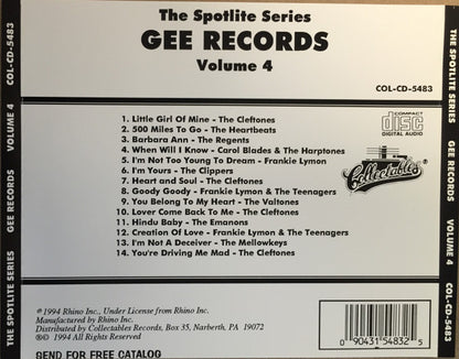 Various : Spotlite On Gee Records, Volume 4 (CD, Comp)