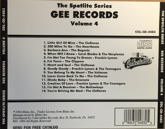 Various : Spotlite On Gee Records, Volume 4 (CD, Comp)