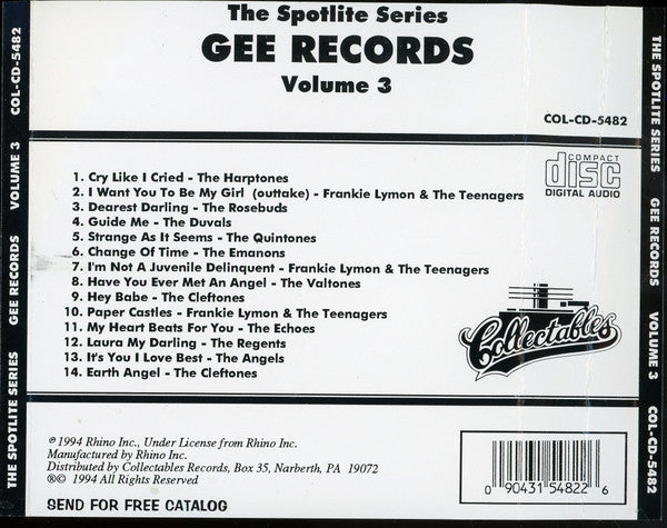 Various : Spotlite On Gee Records, Volume 3 (CD, Comp)