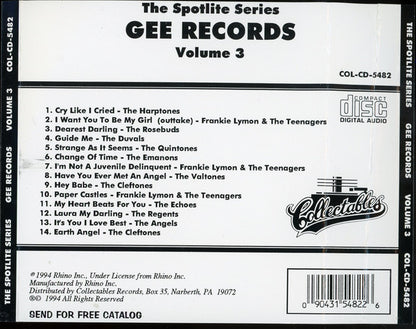 Various : Spotlite On Gee Records, Volume 3 (CD, Comp)