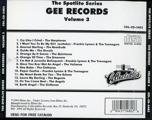 Various : Spotlite On Gee Records, Volume 3 (CD, Comp)