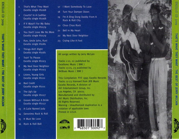 Jerry McCain : That's What They Want (The Best Of Jerry McCain) (CD, Comp)