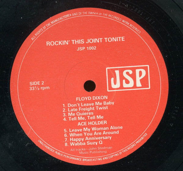 Various : Rockin' This Joint Tonite (LP, Comp)