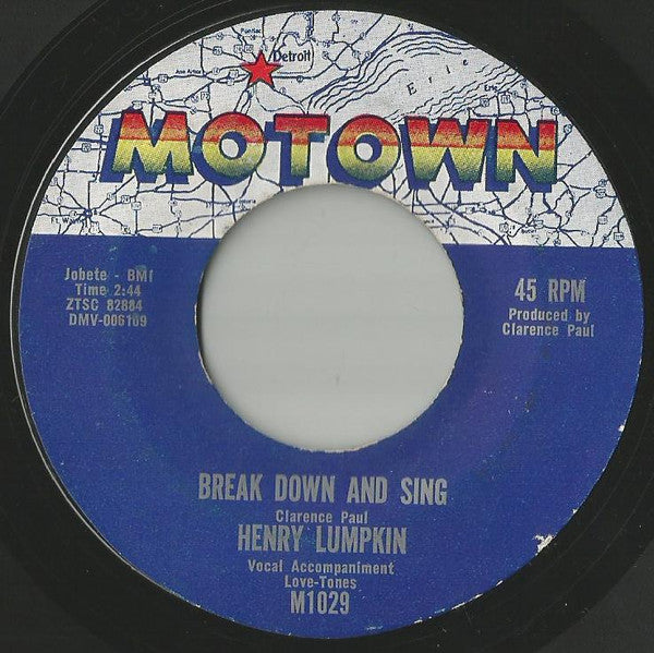 Henry Lumpkin : Break Down And Sing / Mo Jo Hanna (7", Single, Styrene)