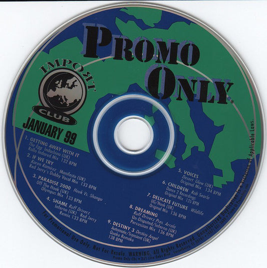 Various : Promo Only Import Club January 99  (CD, Comp, Promo)