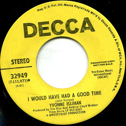 Yvonne Elliman : Can't Find My Way Home (7", Single, Promo)