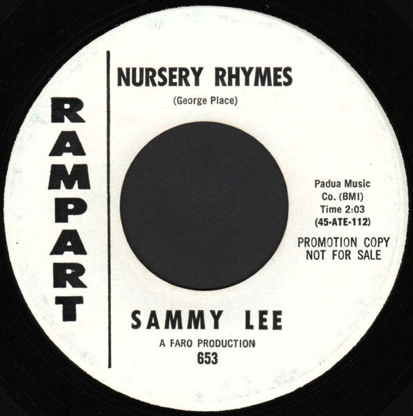 Sammy Lee (3) : It Hurts Me (7", Single, Mono, Promo)