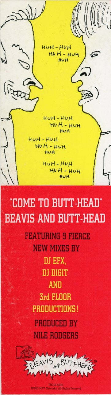 Beavis & Butt-Head : Come To Butt-Head (2x12", Promo)