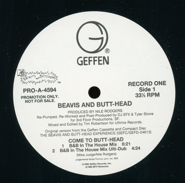 Beavis & Butt-Head : Come To Butt-Head (2x12", Promo)
