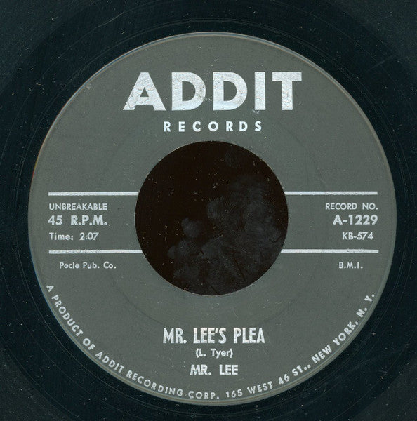 Mr. Lee (13) : Mr. Lee's Plea (7")
