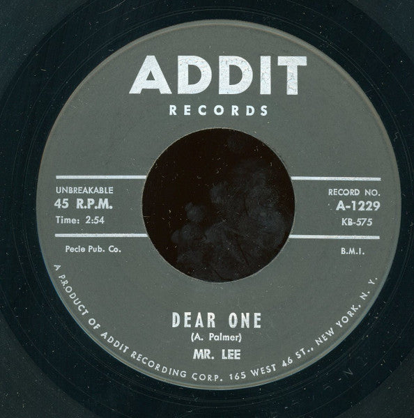 Mr. Lee (13) : Mr. Lee's Plea (7")