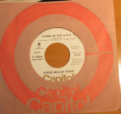 Steve Miller Band : Living In The U.S.A. (7", Single, Mono, Promo)