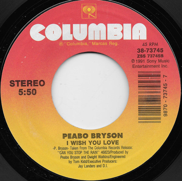 Peabo Bryson : Can You Stop The Rain (7", Single, Styrene)