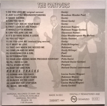 The Contours : Do You Love Me (CD, Comp)
