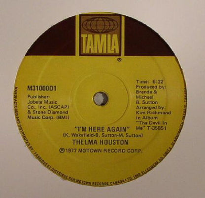 Thelma Houston : I'm Here Again (12", RSD)