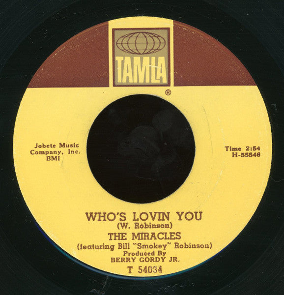 The Miracles : Shop Around / Who's Lovin You (7", Mono, RP)