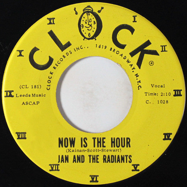 Jan And The Radiants : Is It True / Now Is The Hour (7", Single)