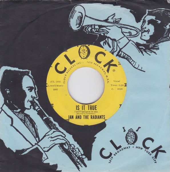 Jan And The Radiants : Is It True / Now Is The Hour (7", Single)