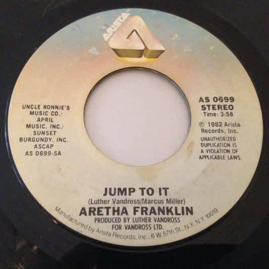 Aretha Franklin : Jump To It (7", Single, Styrene, Ter)