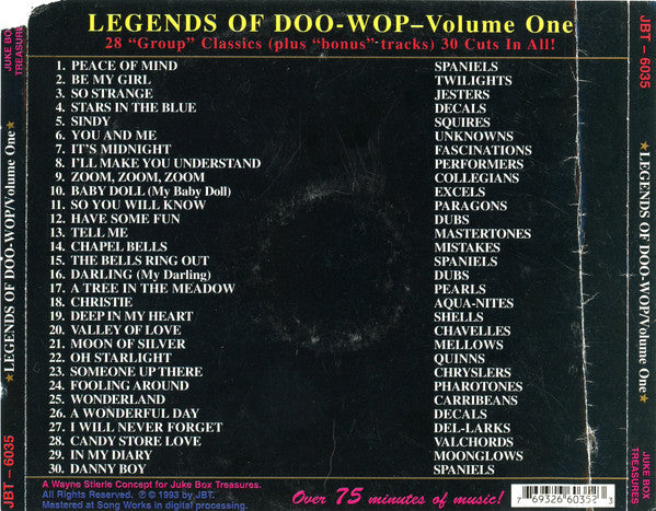 Various : Legends Of Doo-Wop - Volume One (CD, Comp)