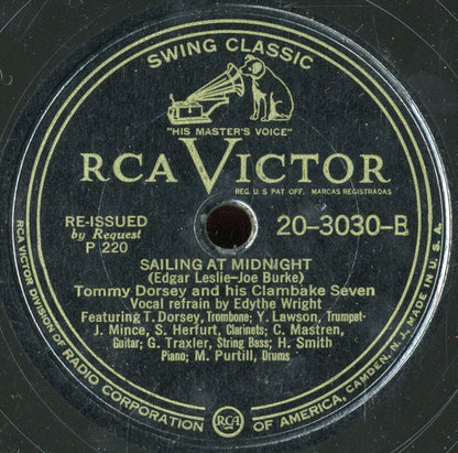 Tommy Dorsey And His Clambake Seven : Tommy Dorsey's Clambake Seven (4xShellac, 10", Album, Comp, RE, Cam)