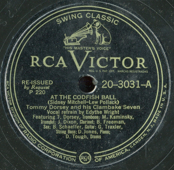 Tommy Dorsey And His Clambake Seven : Tommy Dorsey's Clambake Seven (4xShellac, 10", Album, Comp, RE, Cam)