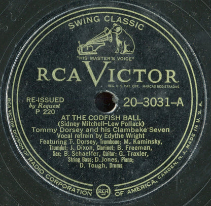 Tommy Dorsey And His Clambake Seven : Tommy Dorsey's Clambake Seven (4xShellac, 10", Album, Comp, RE, Cam)