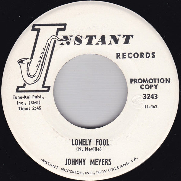 Johnny Meyers (2) : Lonely Fool / Wonderful Girl (7", Promo)