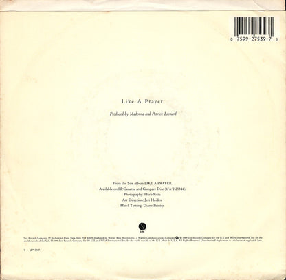 Madonna : Like A Prayer (7", Promo)