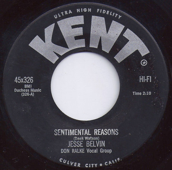 Jesse Belvin, Don Ralke Vocal Group : Sentimental Reasons / Senorita  (7", Single)
