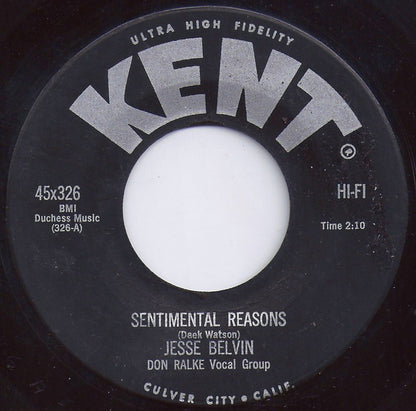 Jesse Belvin, Don Ralke Vocal Group : Sentimental Reasons / Senorita  (7", Single)