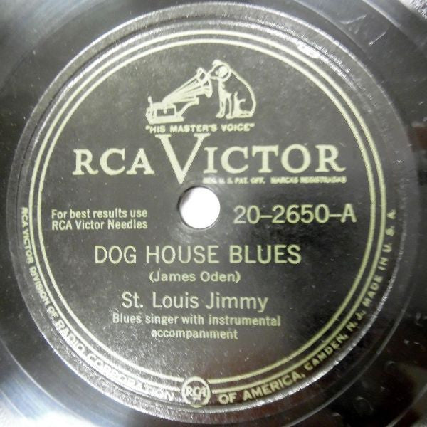 St. Louis Jimmy Oden : Dog House Blues / Bad Condition (Shellac, 10")