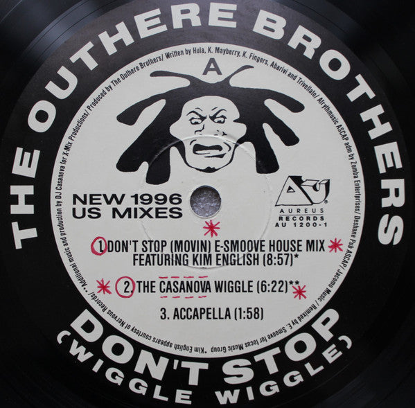 The Outhere Brothers : Don't Stop Wiggle Wiggle (New 1996 US Mixes) (12")