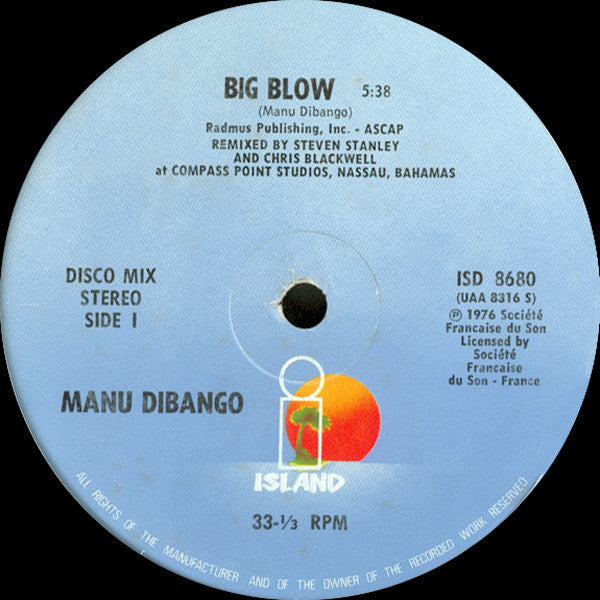 Manu Dibango : Big Blow (Disco Mix) (12")