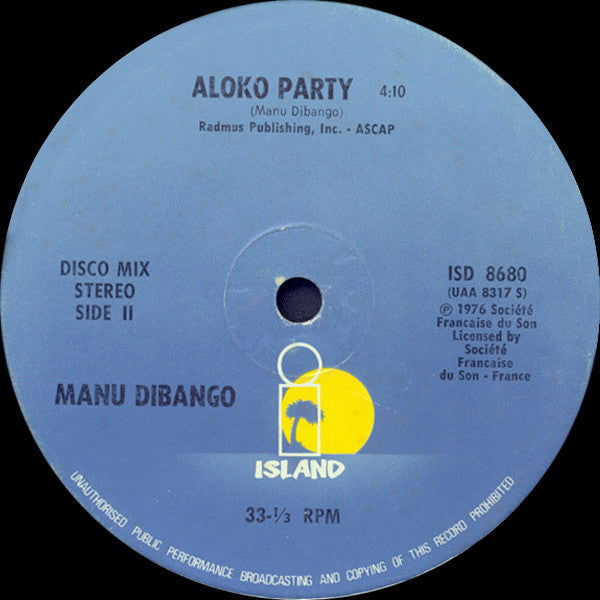 Manu Dibango : Big Blow (Disco Mix) (12")
