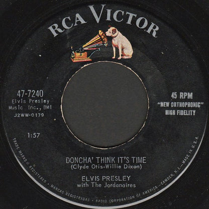 Elvis Presley : Wear My Ring Around Your Neck / Doncha' Think It's Time (7", Single, Ind)