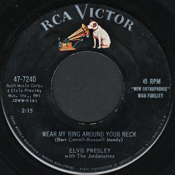 Elvis Presley : Wear My Ring Around Your Neck / Doncha' Think It's Time (7", Single, Ind)