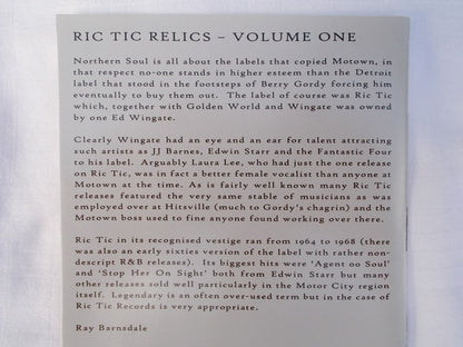 Various : Ric-Tic Relics Volume 1 (CD, Comp, Unofficial)