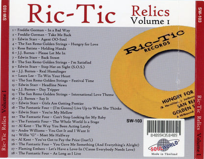 Various : Ric-Tic Relics Volume 1 (CD, Comp, Unofficial)