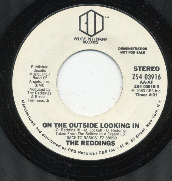 The Reddings : On The Outside Looking In (7", Promo)