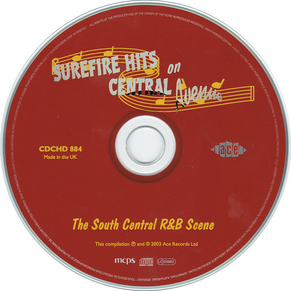 Various : Surefire Hits On Central Avenue - The South Central R&B Scene (CD, Comp)