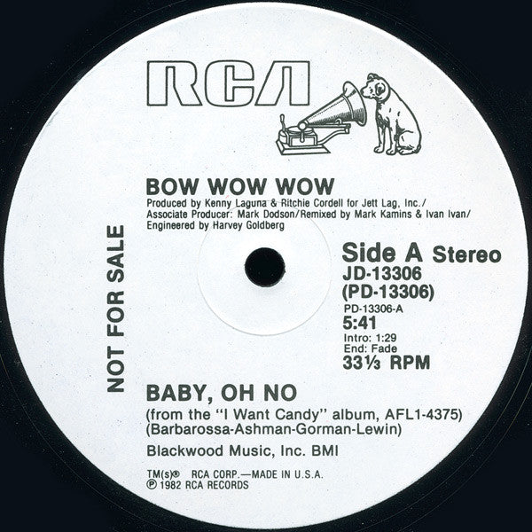 Bow Wow Wow : Baby, Oh No (12", Promo)
