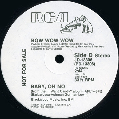Bow Wow Wow : Baby, Oh No (12", Promo)