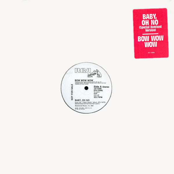 Bow Wow Wow : Baby, Oh No (12", Promo)