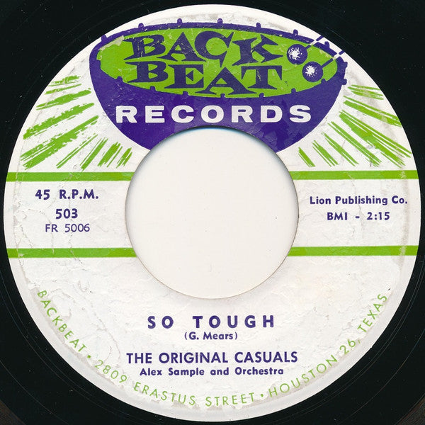 The Original Casuals : So Tough / I Love My Darling (7", Single)