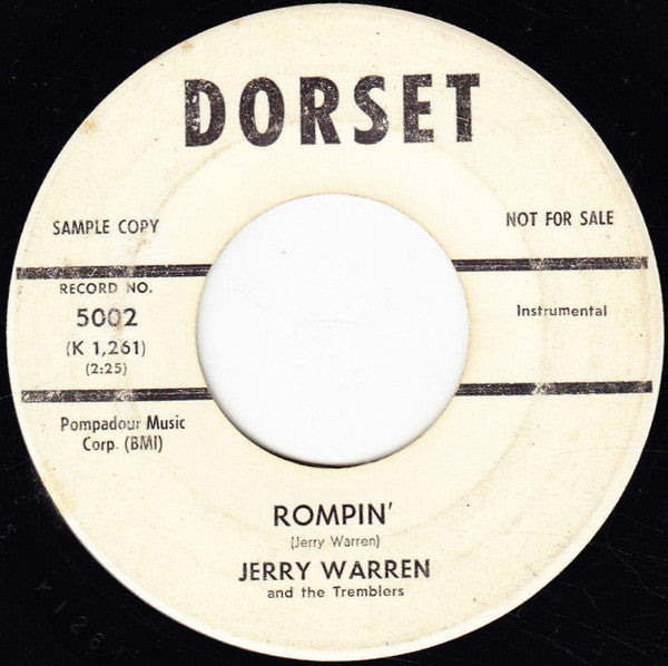 Jerry Warren & The Tremblers : Rompin' / Tremble (7", Promo)