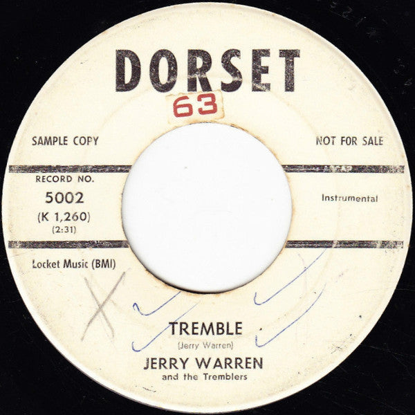 Jerry Warren & The Tremblers : Rompin' / Tremble (7", Promo)