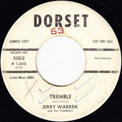 Jerry Warren & The Tremblers : Rompin' / Tremble (7", Promo)